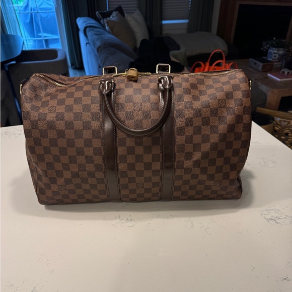 Louis Vuitton Keepall Bandouliere Bag Damier Ebene 45 - Picture 14 of 16